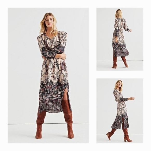 Lucky Brand Border Print‎ Dress - Picture 1 of 4